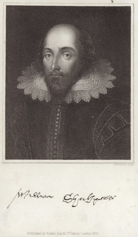 Porträt von William Shakespeare von English School