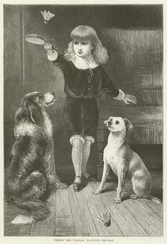 Prinz und Charlie beobachten das Spiel von English School