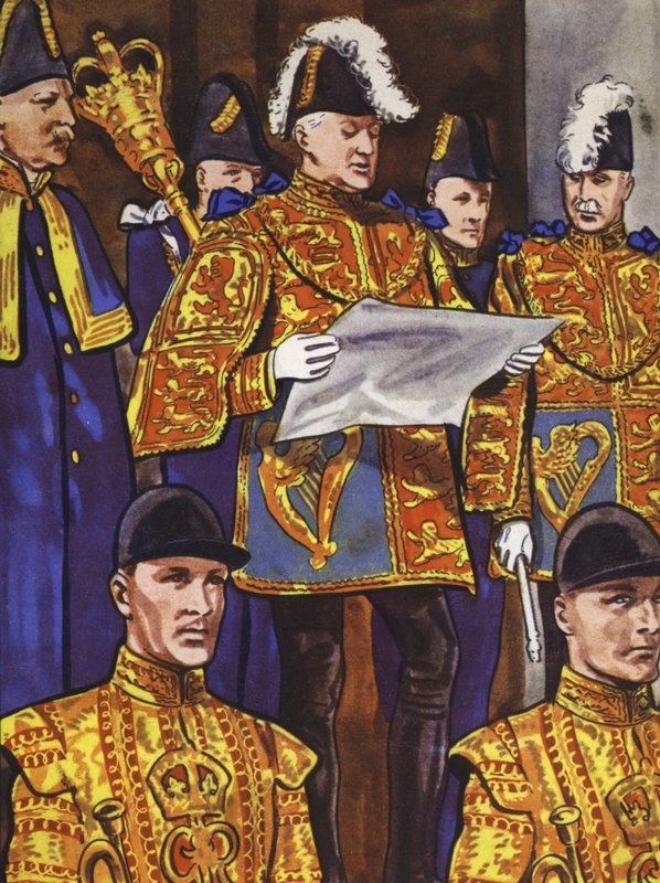Proklamation von Edward VIII. als König (Farblithografie) von English School