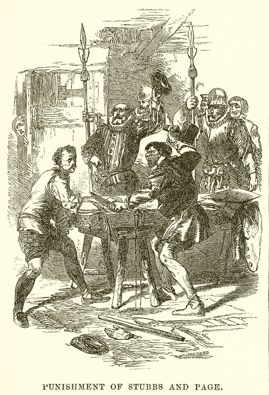 Bestrafung von Stubbs und Page von English School