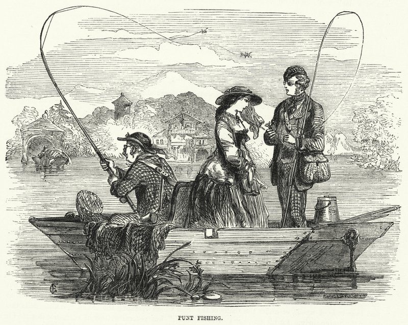 Angeln vom Boot (Gravur) von English School