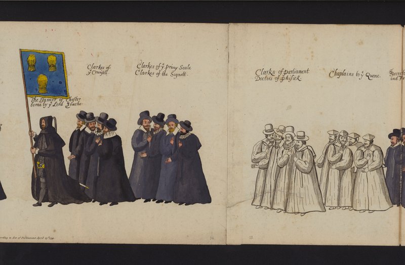 Begräbnisprozession von Königin Elisabeth I. von English School