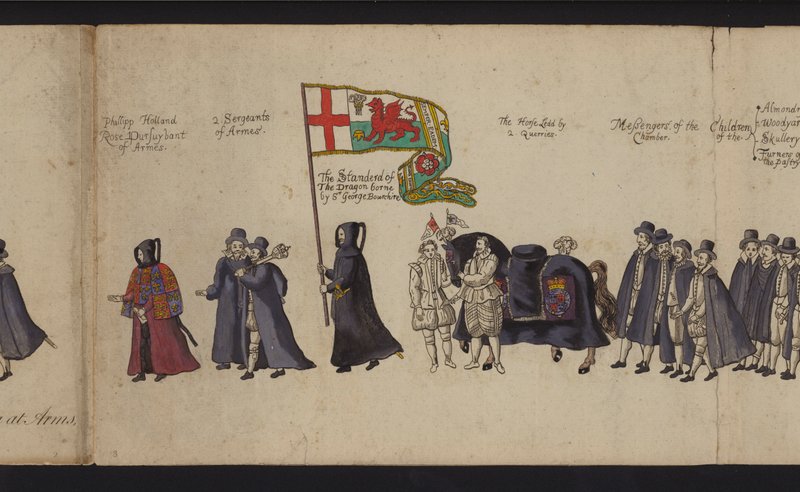 Begräbnisprozession von Königin Elisabeth I. von English School