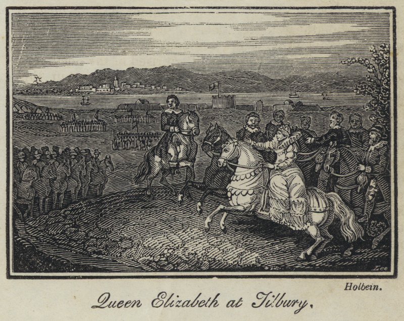 Königin Elizabeth in Tilbury von English School
