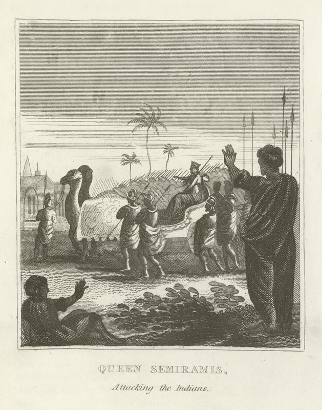 Königin Semiramis, Angriff auf die Inder von English School