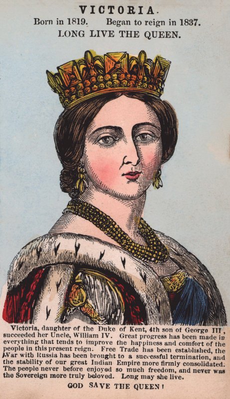 Königin Victoria (farbige Gravur) von English School