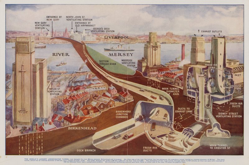 Queensway Tunnel, Liverpool, Merseyside von English School