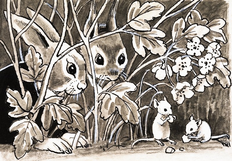 Kaninchen und Mäuse von English School