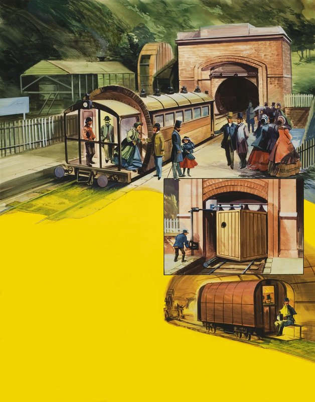 Eisenbahnszene von English School
