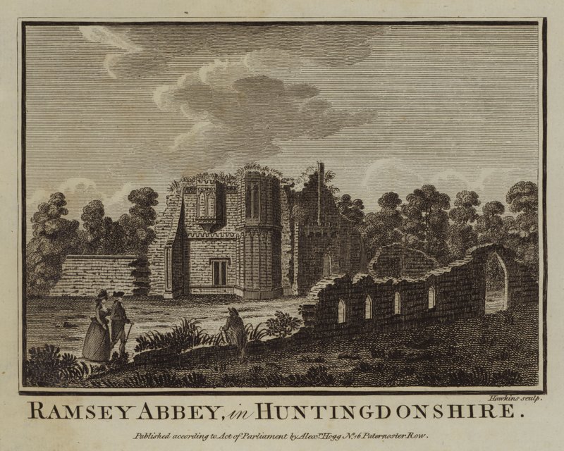 Ramsey Abbey in Huntingdonshire (Stich) von English School