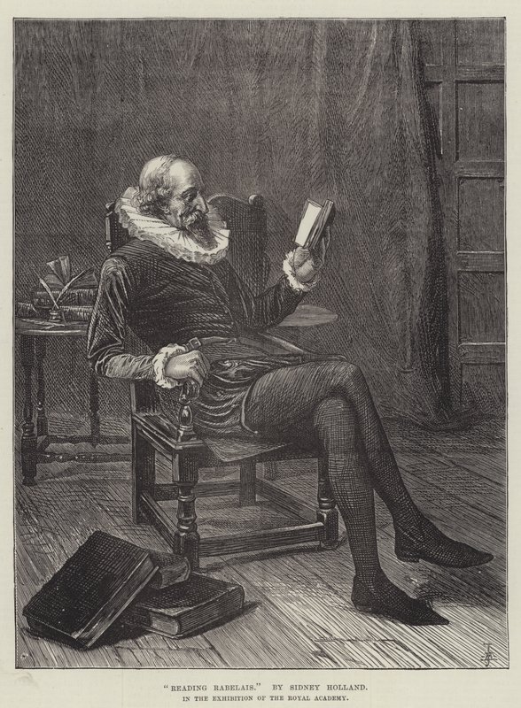 Rabelais lesen (Gravur) von English School