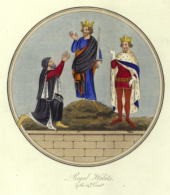 Königliche Gewänder des 14. Jahrhunderts von English School