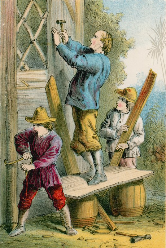 Reparatur des Falkennests von English School
