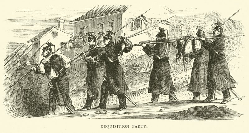 Requisitionspatrouille, September 1870 von English School