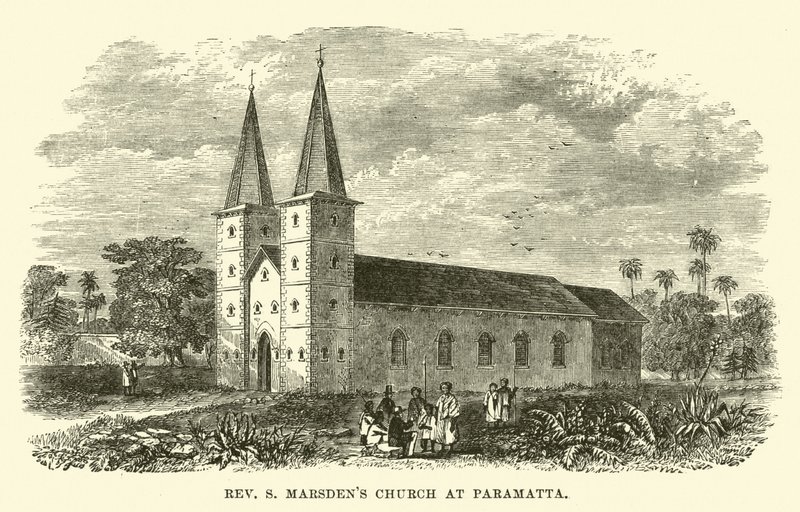 Pfarrer S. Marsdens Kirche in Paramatta von English School