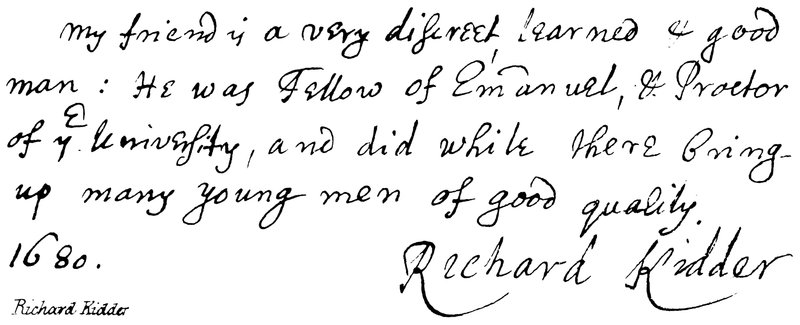 Richard Kidder von English School