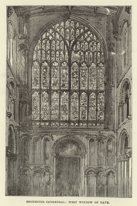Rochester-Kathedrale, Westfenster des Kirchenschiffs von English School