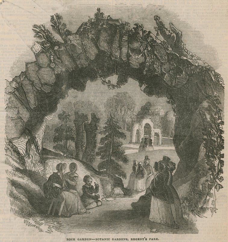 Steingarten in den Botanischen Gärten von English School