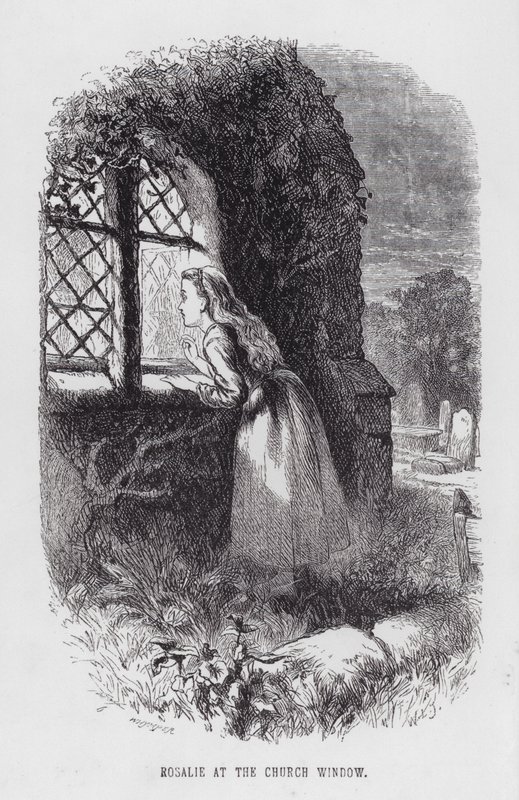 Rosalie am Kirchenfenster (Stich) von English School