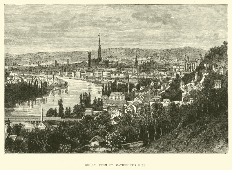Rouen vom St. Catherines Hill von English School