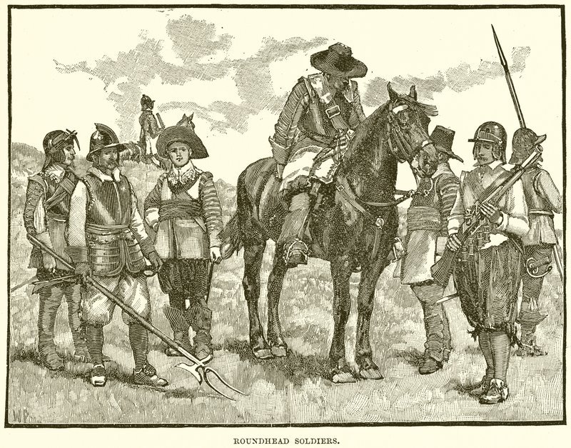 Rundkopf-Soldaten von English School