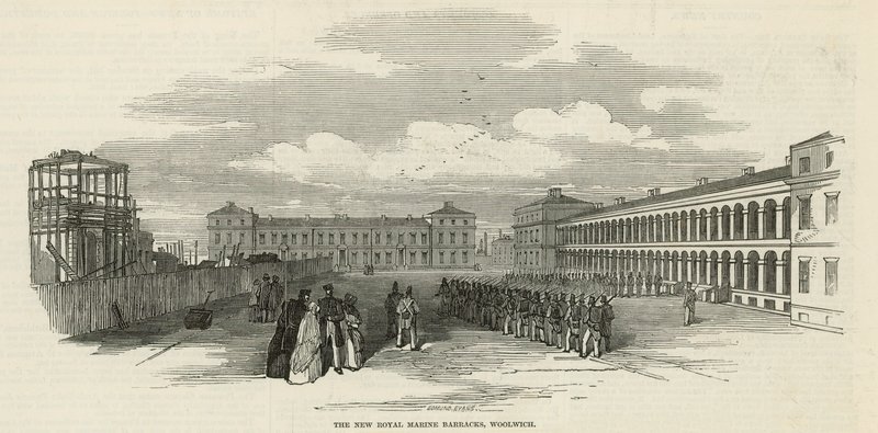 Königliche Marinekaserne in Woolwich von English School
