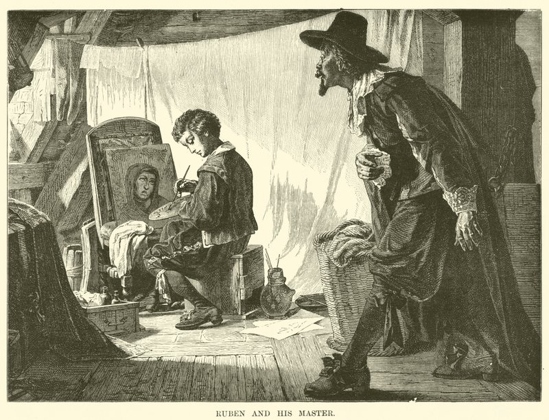 Ruben und sein Meister (Gravur) von English School