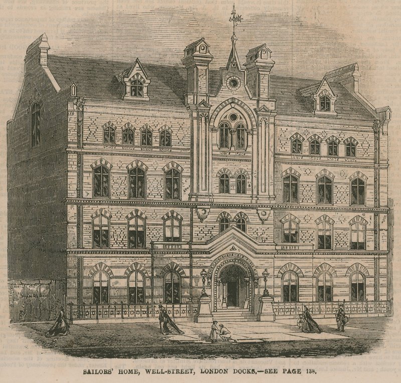 Sailors Home, Well Street, London Docks von English School