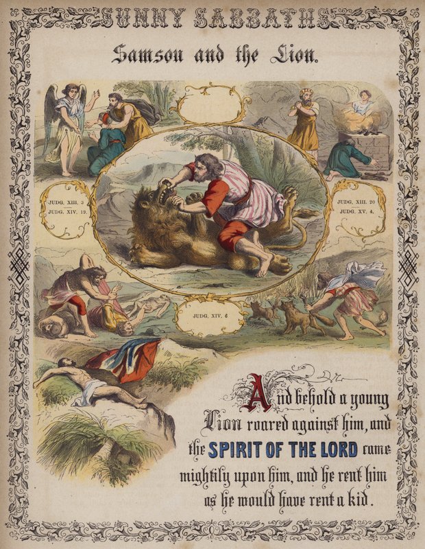 Samson und der Löwe von English School
