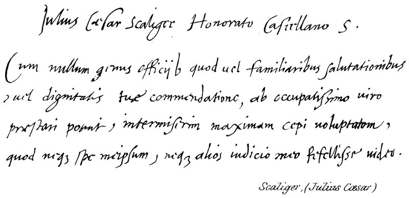 Julius Caesar Scaliger von English School