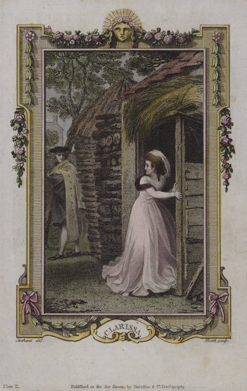 Szene aus Clarissa, von Samuel Richardson von English School