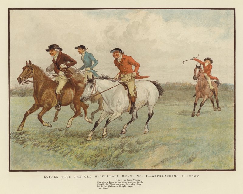 Szenen mit der alten Mickledale Jagd von English School