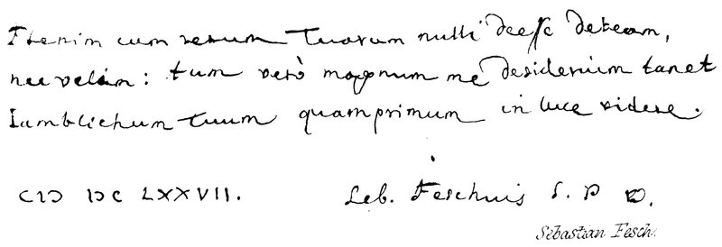 Sebastian Fesch von English School