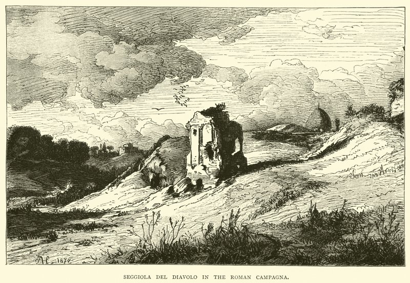 Seggiola del Diavolo in der römischen Campagna von English School