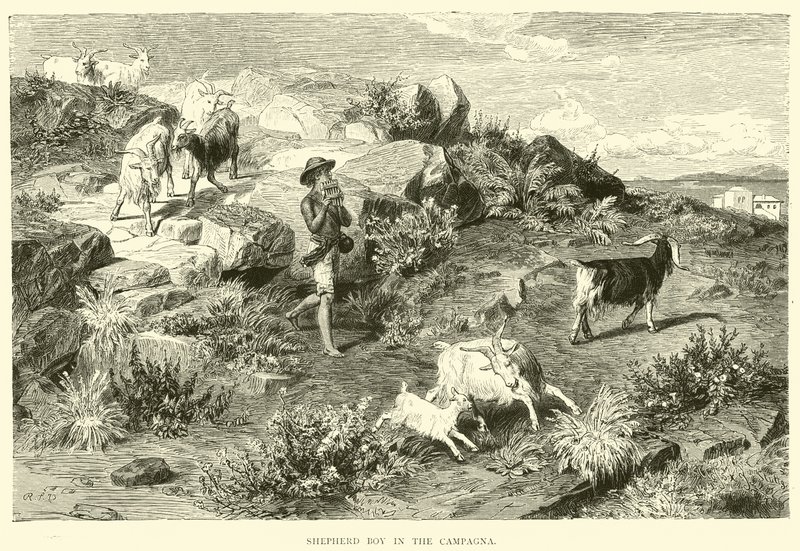 Hirtenjunge in der Campagna von English School