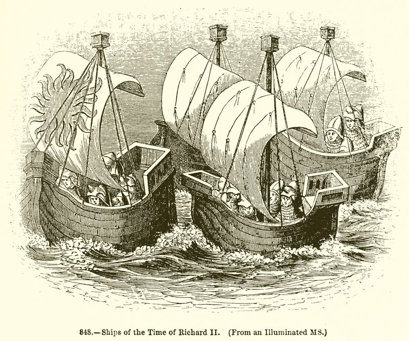 Schiff zur Zeit von Richard II von English School
