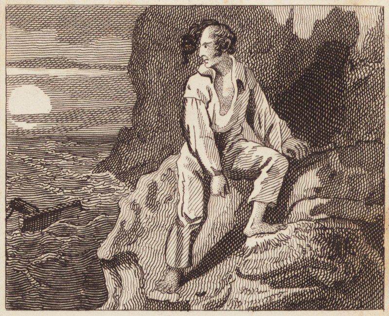 Schiffbrüchiger Seemann von English School