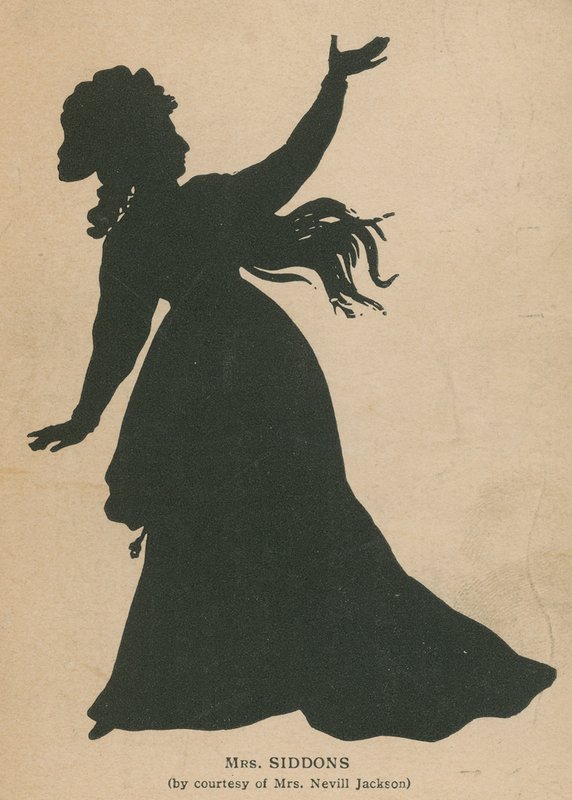 Silhouette von Mrs Siddons von English School