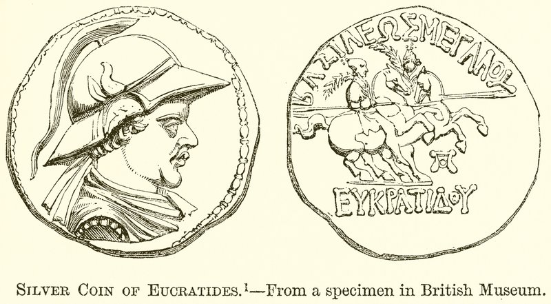 Silbermünze von Eucratides von English School