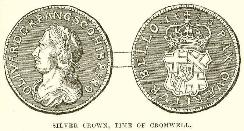 Silberkrone, Zeit von Cromwell von English School