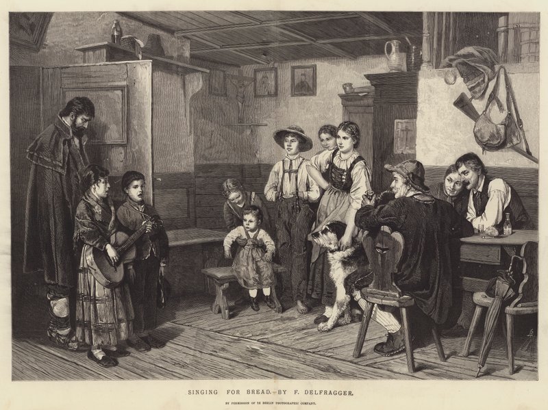 Singen für Brot (Stich) von English School