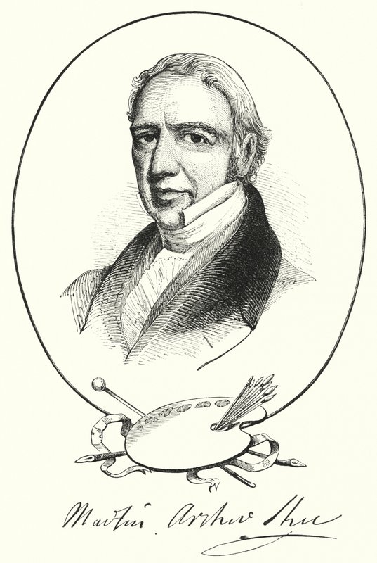 Sir Martin Archer Shee (Gravur) von English School