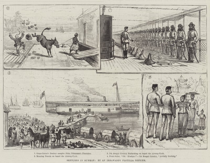 Skizzen in Burma (Stich) von English School