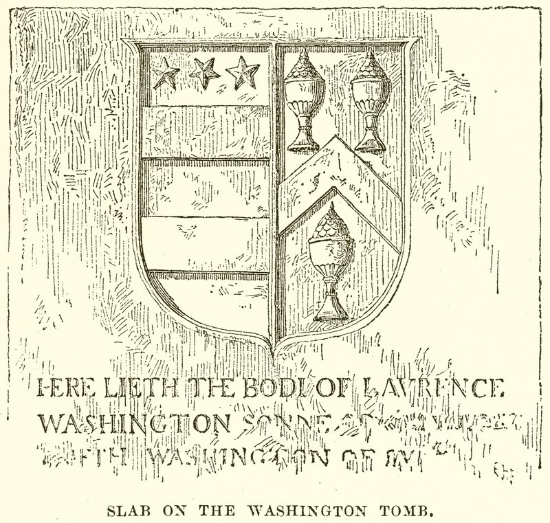 Platte auf dem Grab von Washington von English School
