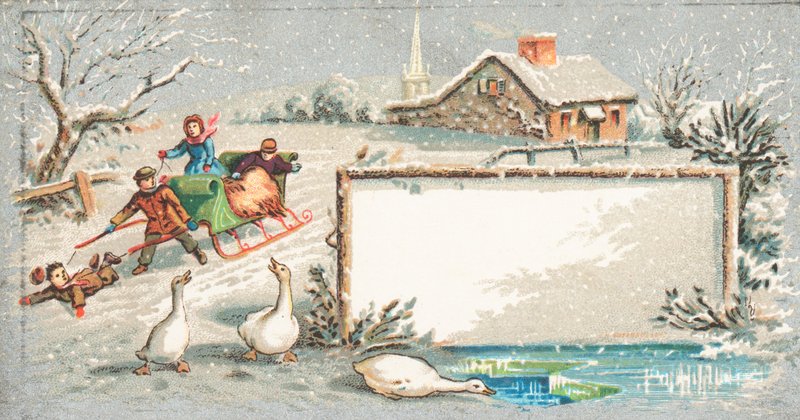 Schlittenfahren im Winter von English School