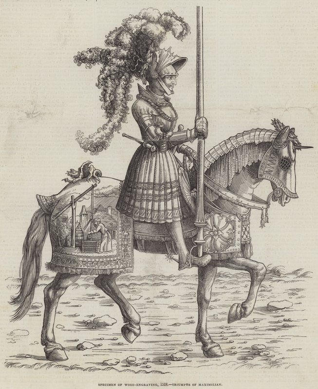 Exemplar eines Holzstichs, 1518, Triumphs of Maximilian von English School