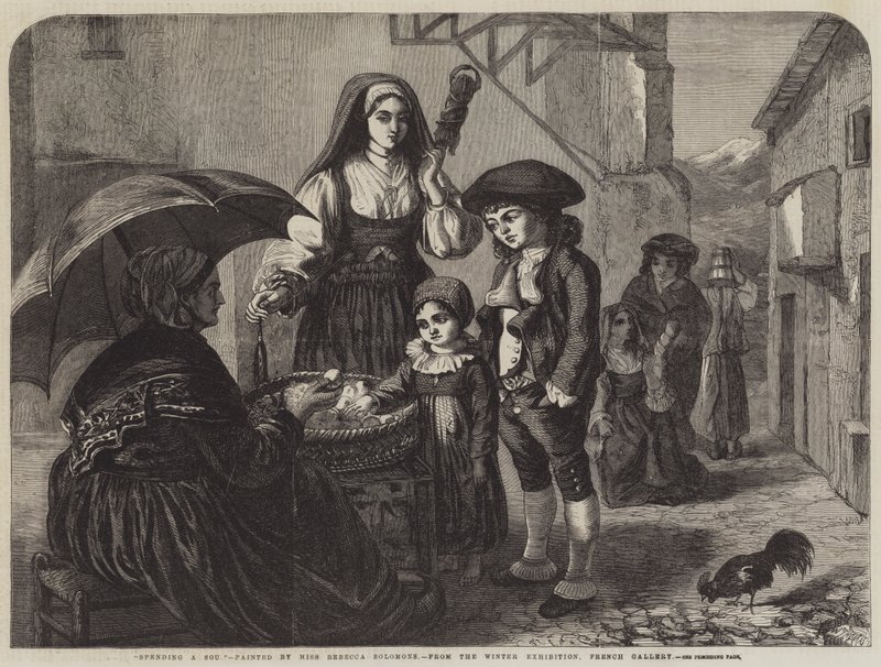 Einen Sou ausgeben (Gravur) von English School