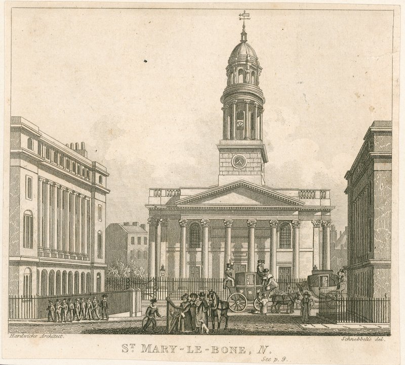 St Marylebone Kirche, London von English School