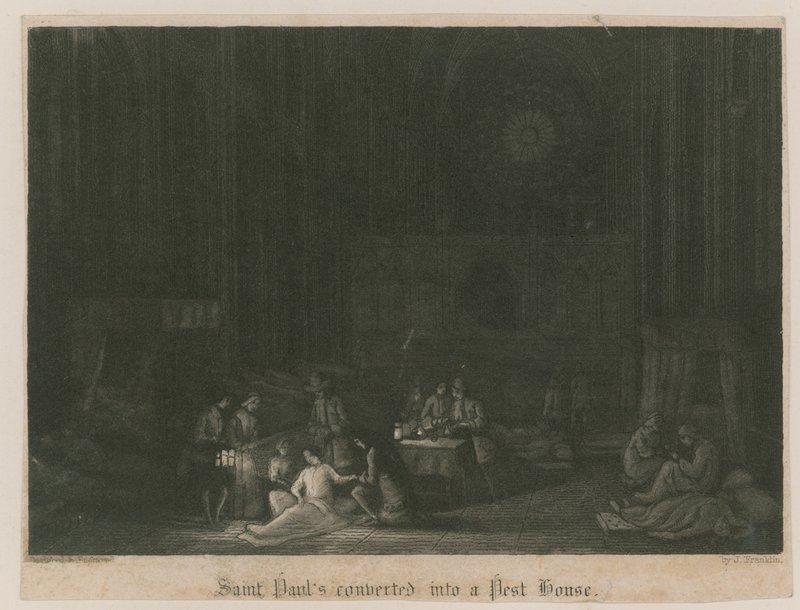 St. Pauls in ein Pesthaus umgewandelt von English School