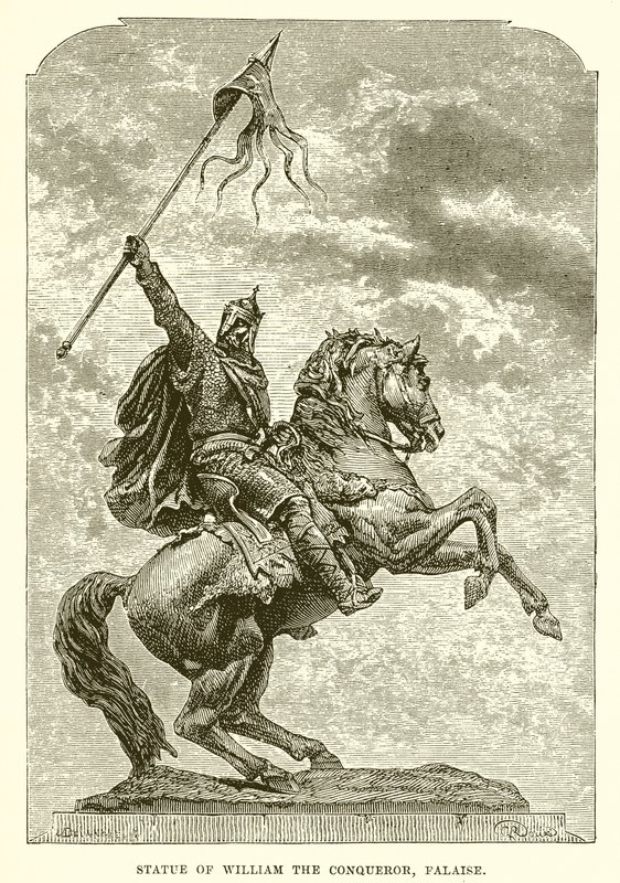 Statue von Wilhelm dem Eroberer, Falaise von English School